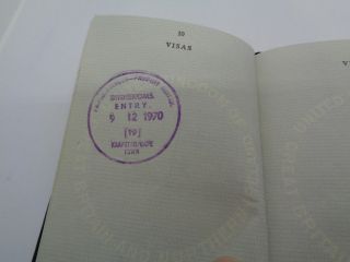 1961 British Uk passport with colonial visas: South Africa Lesotho Swaziland. 7