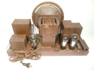 Vintage General Electric H - 31: Rs1 Amp W/ Tubes & F.  C.  Speaker