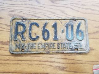 York Ny 1951 License Plate - 7300