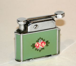 1929 Art Deco Enamel Elgin Otis 6 Side Automatic Liftarm Petrol Pocket Lighter