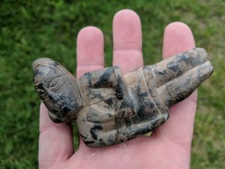 Hopewell Native American Effigy Artifact Illinois Arrowhead Pipe Stone