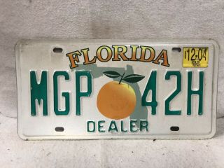 2004 Florida Dealer License Plate