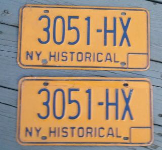 1974 - 86 York Historical License Plates Pair.  Hard To Find.