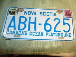 Nova Scotia License Plate 1987 Canada 