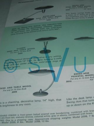 DAZOR LAMP Mid Century Modern VTG Flying Saucer UFO 11