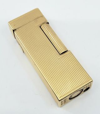 Vintage Dunhill Lighter 14k Solid Gold Outer Jacket.