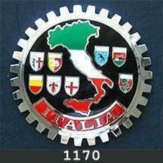 Italian Italia Crest Car Grille Badge - Italy Coat Of Arms Badge