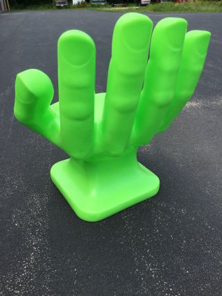 GIANT Neon/Lime Green HAND SHAPED CHAIR 32 