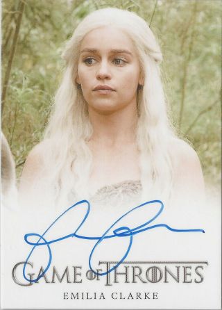 Game Of Thrones Season 2 - Emilia Clarke " Daenerys Targaryen " Autograph Card