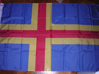 100 Reproduced Flag Of The Finnish Islands Of Aland Sweden Swedish Finland