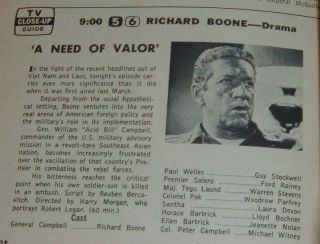 1964 Tv Ad Richard Boone Drama American Foreign Policy In Southeast Asian Nation