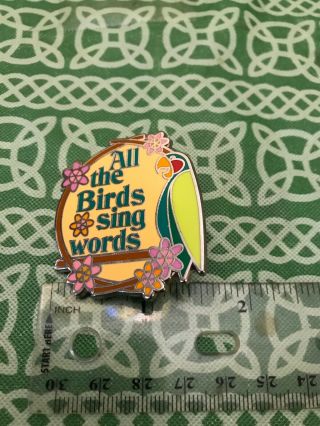 Disney Parks Tiki Room All The Birds Sing Words Enamel Lapel Pin