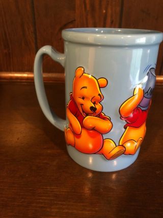 Walt Disney World Store 3d Winnie The Pooh Blue Hunny Pot Coffee Cup Mug 16oz