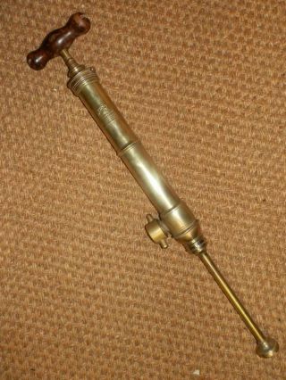 Antique Brass Animal Syringe Pump Veterinary Use (by Arnold & Son London. )
