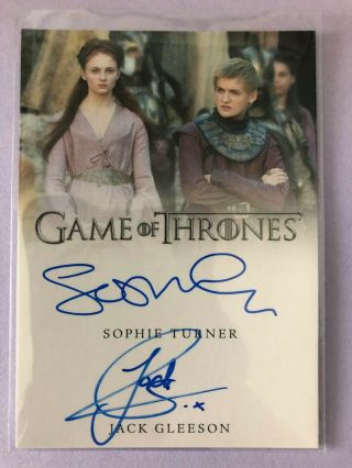 Game Of Thrones Inflexions Sophie Turner & Jack Gleeson Dual Autograph Auto