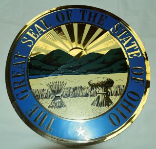 Great Seal Of Ohio - 12 " Diameter Metallic Finish