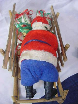 US ZONE Germany SANTA Reindeer SLEIGH Candy Container XMAS Decoration VINTAGE 6