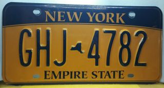 York License Plate Ghj 4782