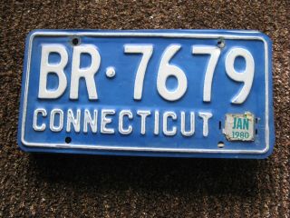 1980 80 Connecticut Ct License Plate Br 7679