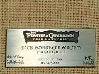 Master Replicas Pirates of the Caribbean Limited Edition Jack Sparrow Sword 3