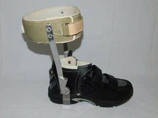 Set Polio Leather Metal Leg Braces US 10 XWide Dr.  Comfort Shoes Steampunk A1 4