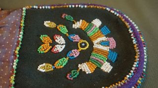 Very Fine Early 1900 Native American Wabanaki Double Sided Beaded Bag Pouch 10