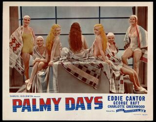 Palmy Days 1931 Pre - Code Hollywood Lobby Card Chlorines Pin - Up Girls Scene Fab,