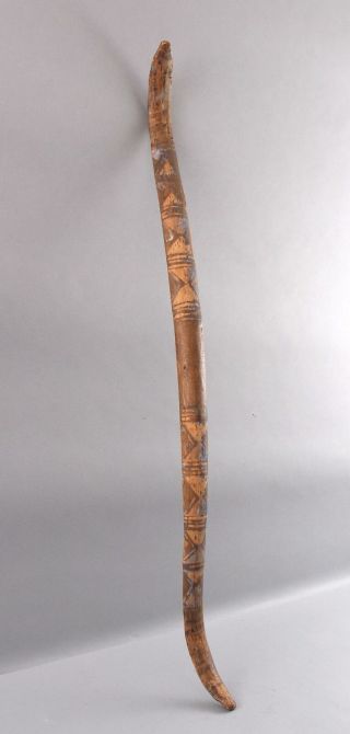 Antique Authentic 19thc Western Native American Indian Decorated Wood Bow,  Nr