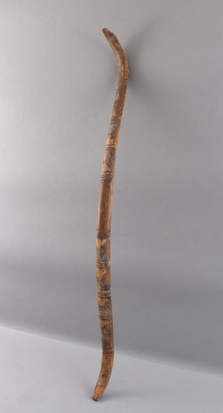 Antique Authentic 19thC Western Native American Indian Decorated Wood Bow,  NR 2