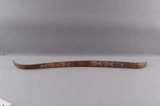 Antique Authentic 19thC Western Native American Indian Decorated Wood Bow,  NR 8