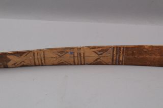 Antique Authentic 19thC Western Native American Indian Decorated Wood Bow,  NR 9