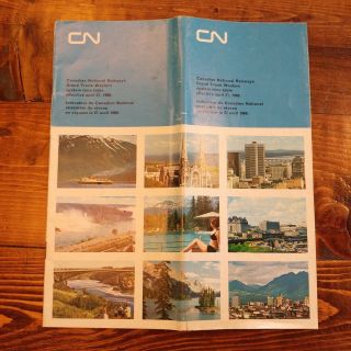 1969 Canadian National Railway Timetable Brochure Grand Trunk Western System