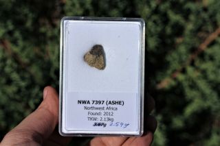 NWA 7397 Meteorite slice 2.  59 grams full slice MARTIAN METEORITE 4