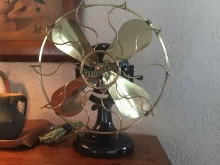 Antique Westinghouse Brass Blade Electric Fan 112 Years Old,