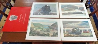 1951 Prr Grif Teller A Portfolio Of Trains Prints Set Of 4 W Org Package Ex Cond