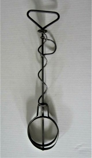 Antique Tin And Wire Egg Cream Hand Beater Archimedean Type Patent