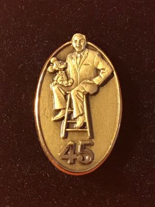Disney Cast Member Bronze 45 - Year Service Award Pin - Rare