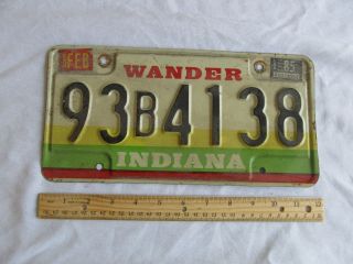 Vintage 1985 Indiana License Plate Unrestored