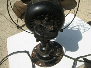 ANTIQUE EMERSON ELECTRIC FAN Type 16666 No.  187267 Brass? Blades & Cage 18 