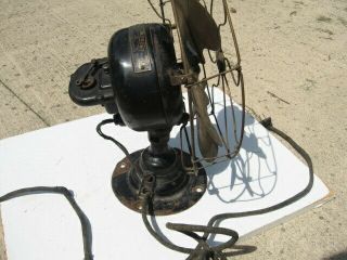 ANTIQUE EMERSON ELECTRIC FAN Type 16666 No.  187267 Brass? Blades & Cage 18 