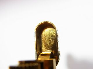 Cartier Paris Gas Lighter Oval Santos Two - tone Gold Silver Swiss Made 11