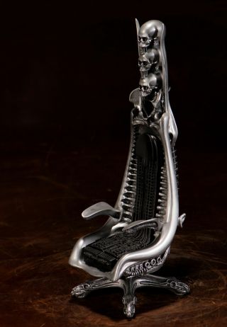 Classical 12.  6 " Resin Repica Aluminum H.  R.  Giger H.  R.  Giger Harkonnen Capo Chair