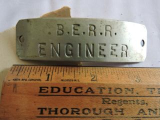 Rare 1900 Berr Brooklyn Elevated Rail Road Nyc Subway Engineer Hat Badge