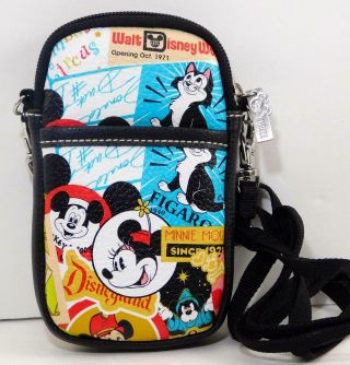 Disney Resort Mickey,  Minnie,  Figaro Cell Phone Mini Cross Body Shoulder Bag