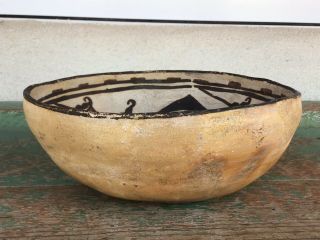 GREAT 19TH CENTURY HOPI PUEBLO POLACCA POTTERY BOWL N R. 5