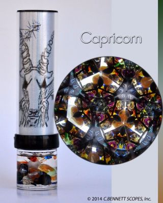Capricorn Astroscope Liquid Suspension/turning End Kaleidoscope