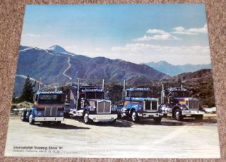 White Motor Trucks 1981 Anaheim International Truck Show Poster - 22 " X 26 - 1/2 "