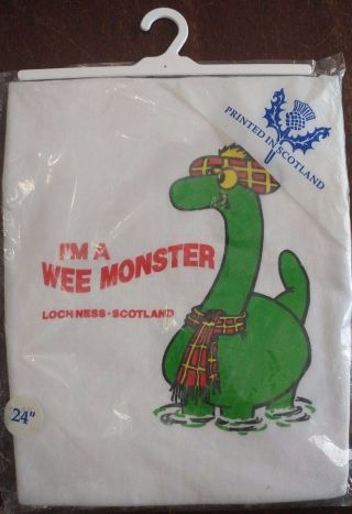 Nos Vintage Kids Youth Child Loch Ness Wee Monster Souvenir Tee Shirt 24 " Us 4 - 5