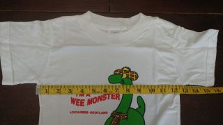 NOS Vintage KIDS YOUTH CHILD Loch Ness Wee Monster Souvenir Tee Shirt 24 