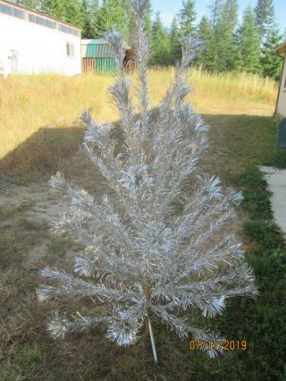Vintage 6ft Stainless Aluminum Christmas Tree Pom